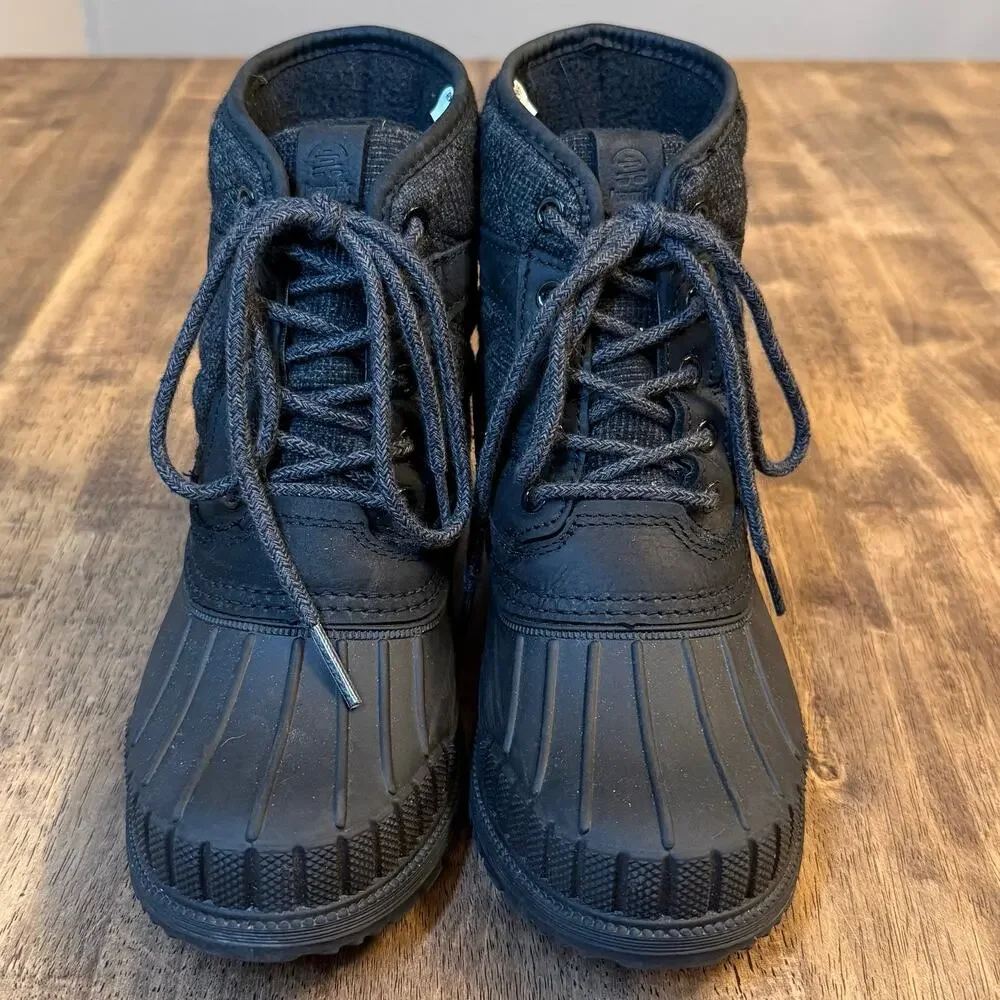 Kamik Sienna Mid 2 Duck Boots Waterproof Winter Quilted Rubber Black Women's 6